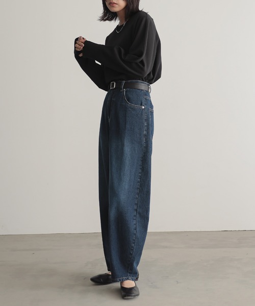 for/c（フォーシー）の「ダンボールコクーン袖プルーバー【サスティナブル】（Tシャツ/カットソー・レディース・ブラック/アイボリー/チャコールグレー・L/M）」の8枚目の写真