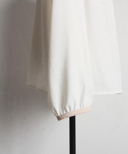 tocco closet(トッコ クローゼット)の「【ZOZO限定】バイカラーボウタイブラウス(シャツ/ブラウス・レディース・オフホワイト/ブルー/ブラック/ピンク・M)」の15枚目の写真
