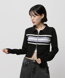 3.3 Field Trip／ロゴボーダーロングスリーブニット