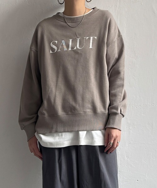 LBC（エルビーシー）の「ステッチ刺繍ロゴ裏毛プルオーバー（スウェット・レディース・ベージュ/グリーン/ワインレッド/その他6・M/L）」の2枚目の写真