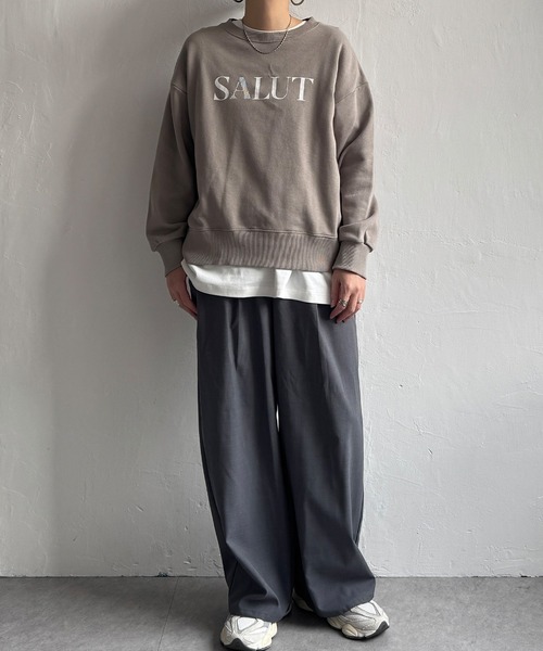 LBC（エルビーシー）の「ステッチ刺繍ロゴ裏毛プルオーバー（スウェット・レディース・ベージュ/グリーン/ワインレッド/その他6・M/L）」の21枚目の写真