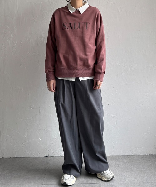 LBC（エルビーシー）の「ステッチ刺繍ロゴ裏毛プルオーバー（スウェット・レディース・ベージュ/グリーン/ワインレッド/その他6・M/L）」の22枚目の写真