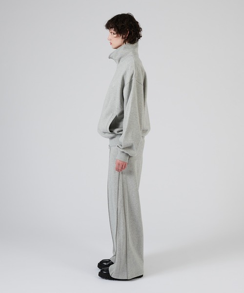 ONCILY（オンシェリー）の「STAND NECK FULL-ZIP SWEAT / スタンドネックフルジップスウェット（スウェット・メンズ・ブラック/杢グレー・LARGE/MEDIUM/SMALL）」の16枚目の写真