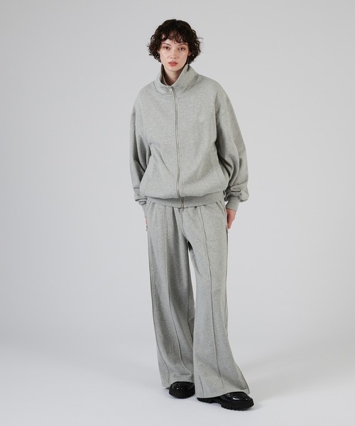 ONCILY（オンシェリー）の「STAND NECK FULL-ZIP SWEAT / スタンドネックフルジップスウェット（スウェット・メンズ・ブラック/杢グレー・LARGE/MEDIUM/SMALL）」の12枚目の写真