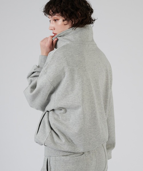 ONCILY（オンシェリー）の「STAND NECK FULL-ZIP SWEAT / スタンドネックフルジップスウェット（スウェット・メンズ・ブラック/杢グレー・LARGE/MEDIUM/SMALL）」の10枚目の写真
