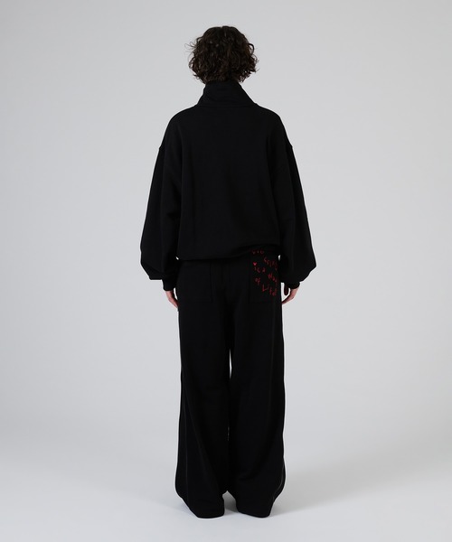 10/28TIMESALE❗️美品❗️ujoh ZIPスウェット黒　unisex セール】STAND NECK FULL-ZIP SWEAT / スタンドネックフルジップ