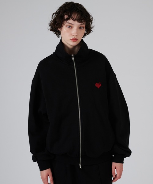ONCILY（オンシェリー）の「STAND NECK FULL-ZIP SWEAT / スタンドネックフルジップスウェット（スウェット・メンズ・ブラック/杢グレー・LARGE/MEDIUM/SMALL）」の22枚目の写真