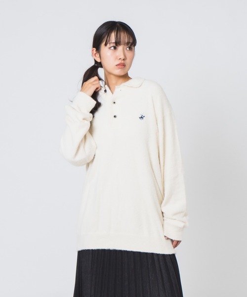 Beverly Hills Polo Club（ビバリーヒルズポロクラブ）シャギーポロニット coen Beverly Hills Polo Club（ビバリーヒルズポロクラブ