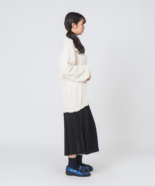BEVERLY HILLS POLO CLUB(ビバリーヒルズポロクラブ)の「【Beverly Hills Polo Club/ビバリーヒルズポロクラブ】シャギーポロニット(ニット/セーター・レディース・ブラック/スミクロ/レッド/アイボリー・MEDIUM)」の12枚目の写真