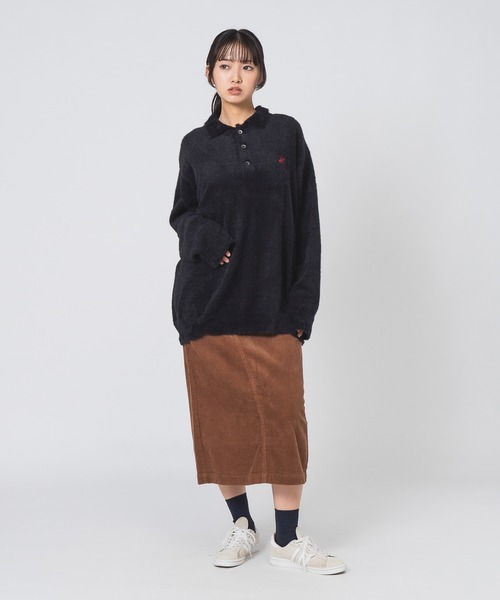BEVERLY HILLS POLO CLUB(ビバリーヒルズポロクラブ)の「【Beverly Hills Polo Club/ビバリーヒルズポロクラブ】シャギーポロニット(ニット/セーター・レディース・ブラック/スミクロ/レッド/アイボリー・MEDIUM)」の15枚目の写真