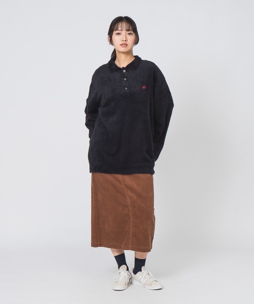 BEVERLY HILLS POLO CLUB(ビバリーヒルズポロクラブ)の「【Beverly Hills Polo Club/ビバリーヒルズポロクラブ】シャギーポロニット(ニット/セーター・レディース・ブラック/スミクロ/レッド/アイボリー・MEDIUM)」の16枚目の写真