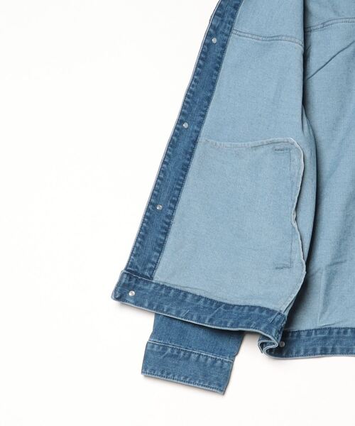NANO universe(ナノユニバース)の「ライクラデニムブルゾン(デニムジャケット・メンズ・ネイビー/ブルー・M/L)」の4枚目の写真