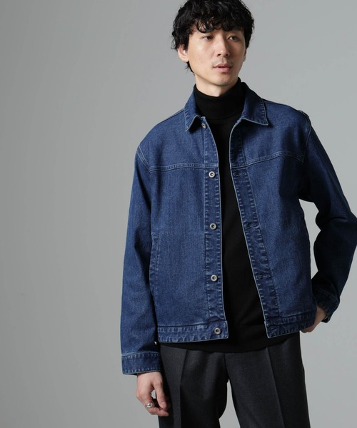 NANO universe(ナノユニバース)の「ライクラデニムブルゾン(デニムジャケット・メンズ・ネイビー/ブルー・M/L)」の7枚目の写真