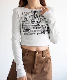 dispark | DISPARK/【24年秋冬新作】ヘンリーネックグラフィックピチトップス(Tシャツ/カットソー)