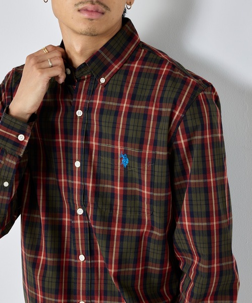 U.S. POLO ASSN.(ユーエスポロアッスン)の「【U.S. POLO ASSN.】チェックシャツ(シャツ/ブラウス・メンズ・ネイビー/グリーン・L/S/XL/M)」の2枚目の写真