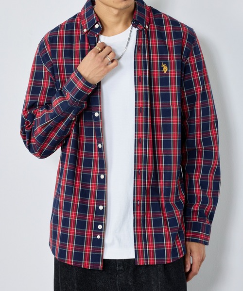 U.S. POLO ASSN.(ユーエスポロアッスン)の「【U.S. POLO ASSN.】チェックシャツ(シャツ/ブラウス・メンズ・ネイビー/グリーン・L/S/XL/M)」の3枚目の写真