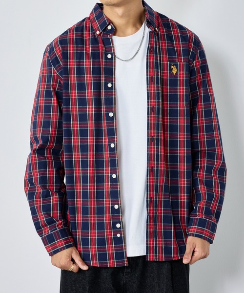 U.S. POLO ASSN.(ユーエスポロアッスン)の「【U.S. POLO ASSN.】チェックシャツ(シャツ/ブラウス・メンズ・ネイビー/グリーン・L/S/XL/M)」の4枚目の写真