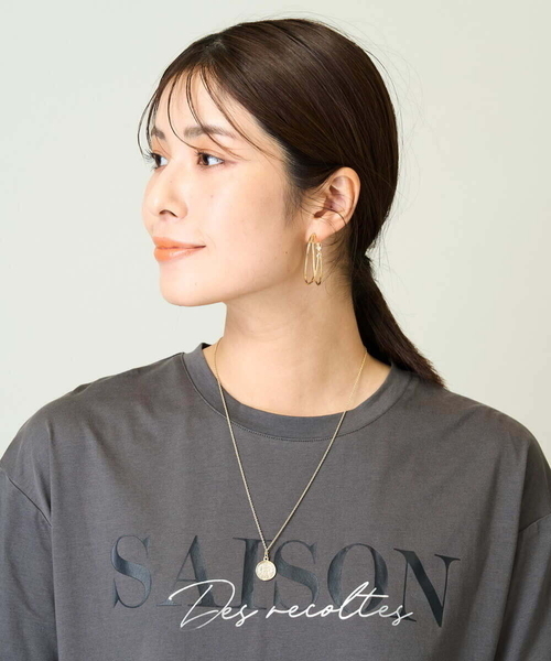 a.v.v(アーヴェヴェ)の「ダブルフープピアス(ピアス(両耳用)・レディース・シルバー/ゴールド・38)」の4枚目の写真