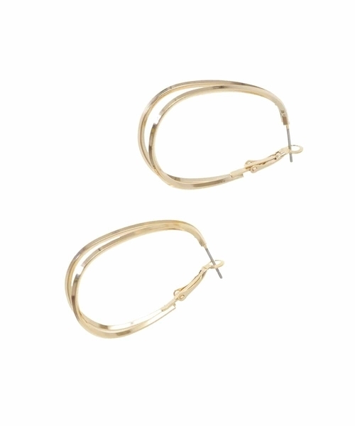 a.v.v(アーヴェヴェ)の「ダブルフープピアス(ピアス(両耳用)・レディース・シルバー/ゴールド・38)」の8枚目の写真