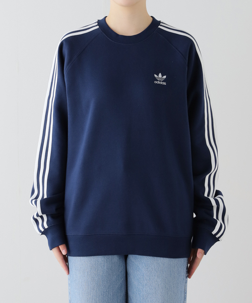 U by SPICK&SPAN(ユーバイスピックアンドスパン)の「【ADIDAS / アディダス】 3-STRIPES CREW(Tシャツ/カットソー・レディース・ネイビー/ブラウン・FREE)」の4枚目の写真