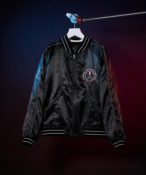 417 EDIFICE（フォーワンセブンエディフィス）の「PARIS BASKETBALL(パリ バスケットボール) 別注 リバーシブル スカブルゾン（スカジャン・メンズ・ブラック・MEDIUM/LARGE/X-LARGE）」の3枚目の写真