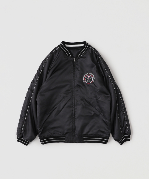 417 EDIFICE（フォーワンセブンエディフィス）の「PARIS BASKETBALL(パリ バスケットボール) 別注 リバーシブル スカブルゾン（スカジャン・メンズ・ブラック・MEDIUM/LARGE/X-LARGE）」の14枚目の写真