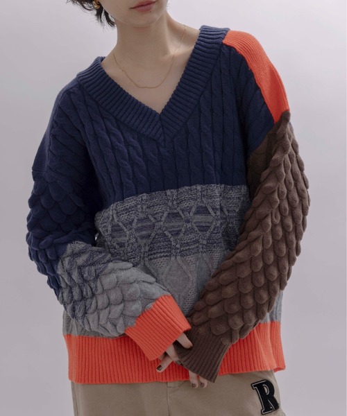 Eimee Law（エイミーロウ）の「MIXケーブルニット（ニット/セーター