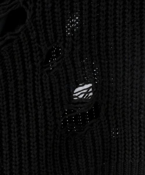 HARE(ハレ)の「ダメージウールニットプルオーバー(HARE)(ニット/セーター・メンズ・グレー/ブラック/パープル・FREE)」の20枚目の写真