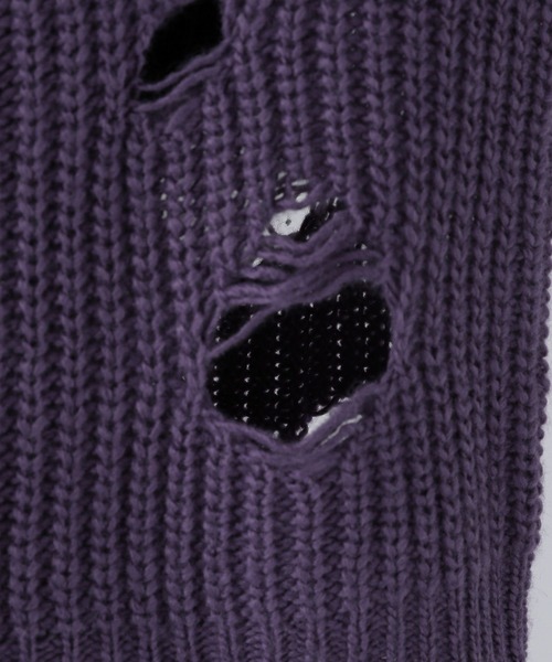 HARE(ハレ)の「ダメージウールニットプルオーバー(HARE)(ニット/セーター・メンズ・グレー/ブラック/パープル・FREE)」の22枚目の写真