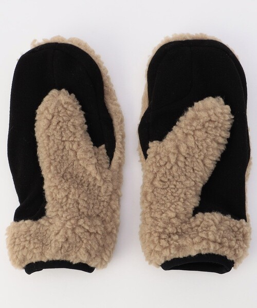 THE NORTH FACE（ザノースフェイス）の「THE NORTH FACE/ザ・ノース・フェイス Reversible Extreme Pile Mitt（手袋・メンズ・チャコールグレー/ベージュ/ナチュラル・MEDIUM/SMALL）」の5枚目の写真