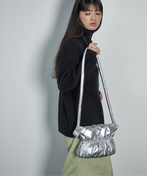 セール】ノットストラップギャザーナイロンバッグ（ショルダー