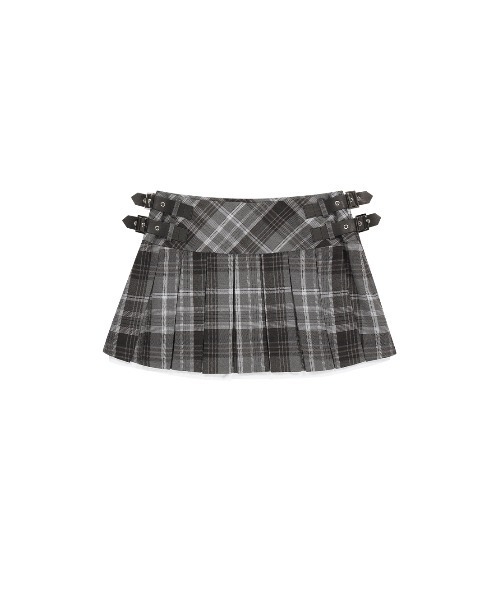 ミニスカート [TUOMIO] MINI CHECK PLEATS SKIRT TUOMIO】MINI CHECK PLEATS SKIRT ☆韓国人気☆ 追跡付