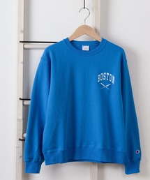 Champion（チャンピオン）の「【Champion/チャンピオン】BOSTON ロゴワンポイント刺繍 バックカレッジプリント キッズ クルーネックスウェットシャツ/裏毛長袖スウェット/【140ｃｍ-160ｃｍ】（スウェット・キッズ）」