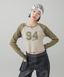 X-girl | NUMBERING RAGLAN L/S BABY TEE(Tシャツ/カットソー)