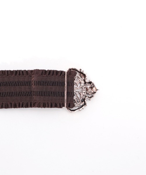 axes femme（アクシーズファム）の「花装飾クラシカルゴムベルト（ベルト・レディース・シルバー/ピンク/ゴールド・FREE）」の10枚目の写真