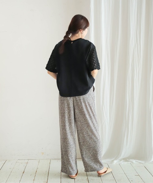 NOMBRE IMPAIR（ノンブルアンペール）の「ツッキリJQ　シアーコンビTEE（Tシャツ/カットソー・レディース・ブラック/ホワイト・FREE）」の16枚目の写真