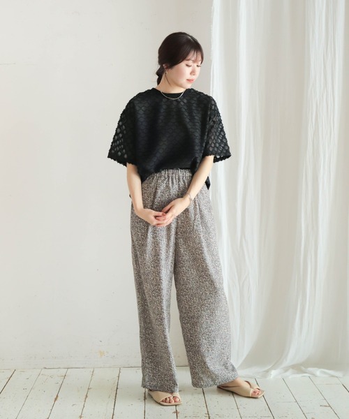 NOMBRE IMPAIR（ノンブルアンペール）の「ツッキリJQ　シアーコンビTEE（Tシャツ/カットソー・レディース・ブラック/ホワイト・FREE）」の15枚目の写真