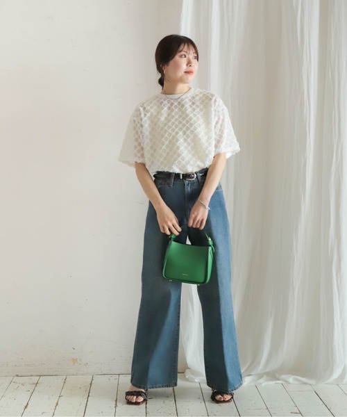 NOMBRE IMPAIR（ノンブルアンペール）の「ツッキリJQ　シアーコンビTEE（Tシャツ/カットソー・レディース・ブラック/ホワイト・FREE）」の6枚目の写真