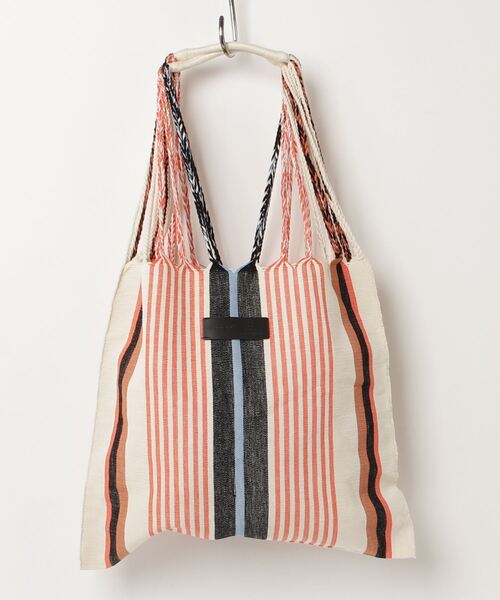【Moon Bird/ムーンバード】手織りのハンモックバッグL /オレンジ（トートバッグ）｜MAISON mou（メゾンムー）