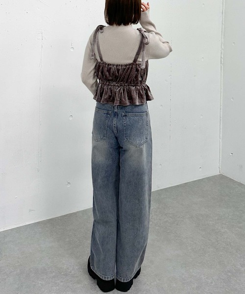 archives（アルシーヴ）の「ビジューベロアビスチェ×リブニットＳＥＴ（ニット/セーター・レディース・グレー/アイボリー/ブラック・MEDIUM）」の10枚目の写真