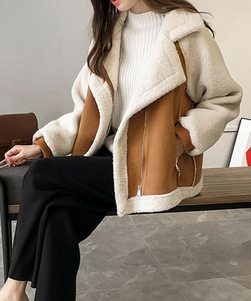 【セール】ボアジャケット レディース 冬アウター(ブルゾン)|Miniministore(ミニミニストア)