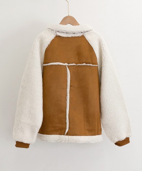 Miniministore(ミニミニストア)の「ボアジャケット レディース 冬アウター(ブルゾン・レディース・ライトベージュ/キャメル・FREE)」の19枚目の写真