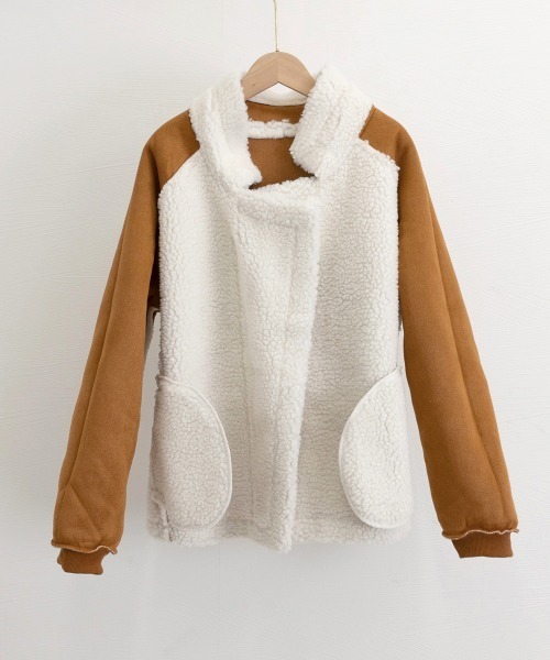 Miniministore(ミニミニストア)の「ボアジャケット レディース 冬アウター(ブルゾン・レディース・ライトベージュ/キャメル・FREE)」の20枚目の写真