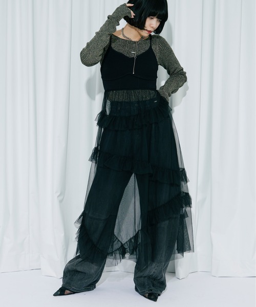 eaphiエフィ KNIT DOCKING ONE PIECE 中古・古着通販】Eaphi (エフィ) COTTON LACE PATCHWORK DOCKING