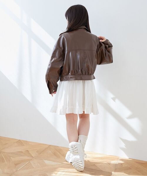 MAJESTIC LEGON（マジェスティックレゴン）の「2wayリボンバイカラーブルゾン（ブルゾン・レディース・ブラウン/ブラック/アイボリー・MEDIUM/X-SMALL/SMALL）」の22枚目の写真