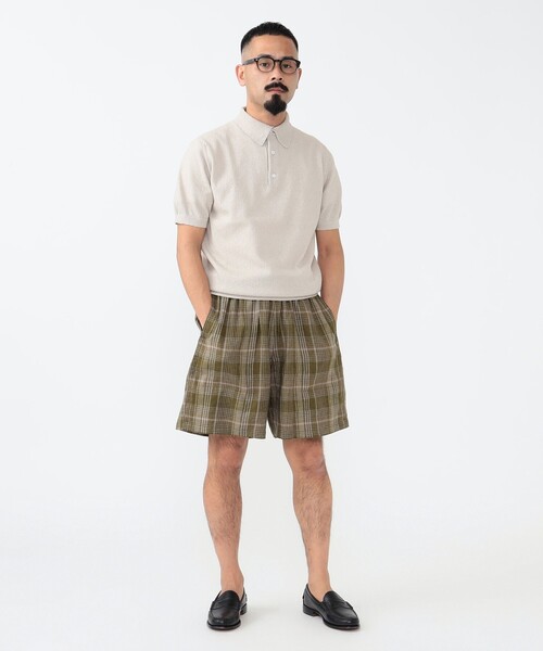 BEAMS PLUS（ビームスプラス）の「ブークレ ニット ポロシャツ（ポロシャツ・メンズ・オレンジ/ベージュ/サックスブルー/オリーブ・M/XL/L/S）」の20枚目の写真