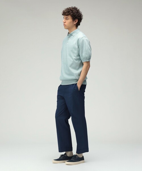 BEAMS PLUS（ビームスプラス）の「ブークレ ニット ポロシャツ（ポロシャツ・メンズ・オレンジ/ベージュ/サックスブルー/オリーブ・M/XL/L/S）」の22枚目の写真