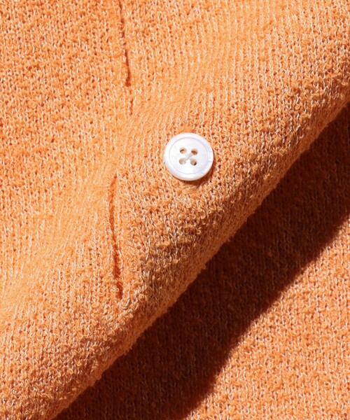 BEAMS PLUS（ビームスプラス）の「ブークレ ニット ポロシャツ（ポロシャツ・メンズ・オレンジ/ベージュ/サックスブルー/オリーブ・M/XL/L/S）」の5枚目の写真