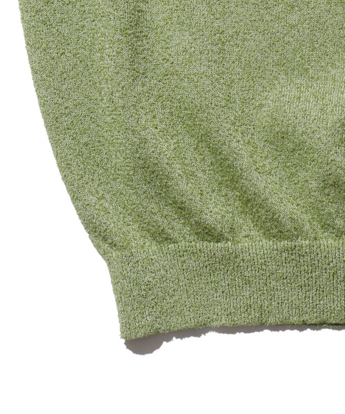 BEAMS PLUS（ビームスプラス）の「ブークレ ニット ポロシャツ（ポロシャツ・メンズ・オレンジ/ベージュ/サックスブルー/オリーブ・M/XL/L/S）」の10枚目の写真