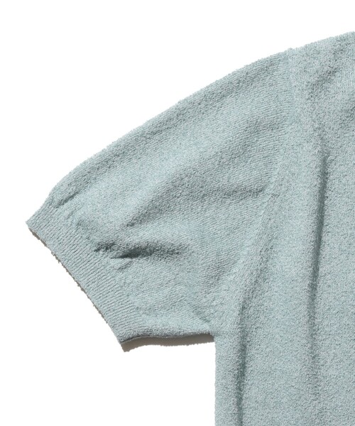 BEAMS PLUS（ビームスプラス）の「ブークレ ニット ポロシャツ（ポロシャツ・メンズ・オレンジ/ベージュ/サックスブルー/オリーブ・M/XL/L/S）」の15枚目の写真